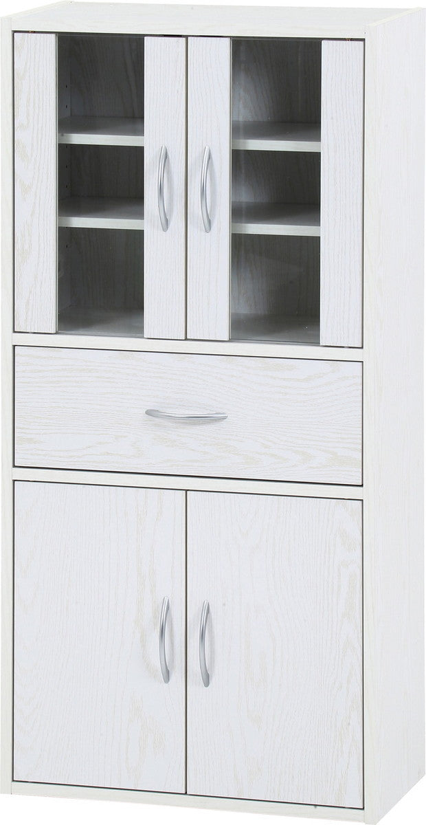 ミドルキッチンキャビネット オークWH HA1160 オｰクホワイト 幅600×奥行290×高さ1200mm fj-52305の画像