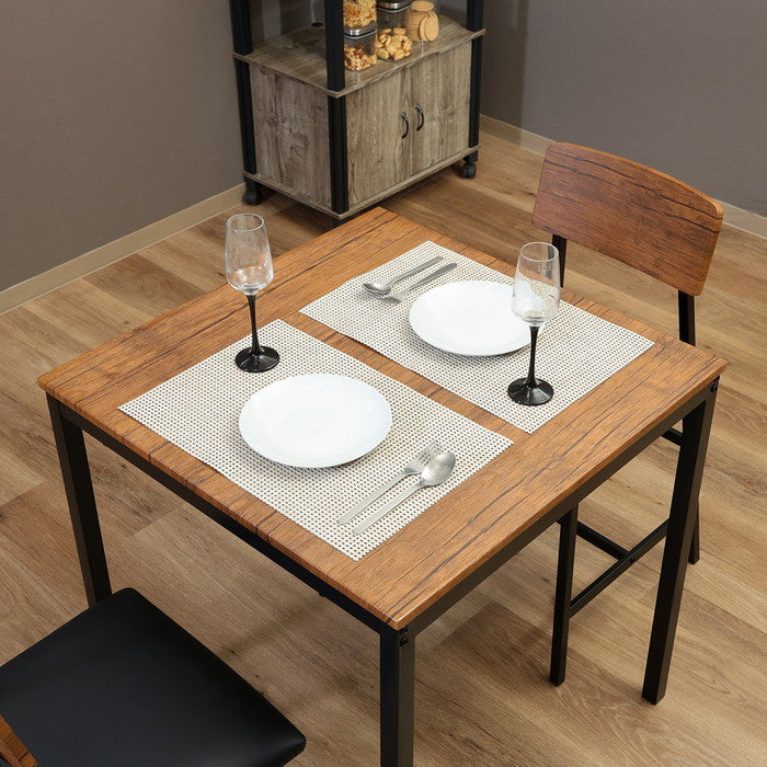 マリー ダイニング セット3点 ヴィンテージ D01392-3 BR ブラウン 幅700×奥行700×高さ720mm fj-52358の画像