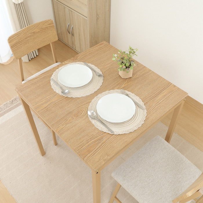 マリー ダイニング セット3点 ベージュカラー D01392-3 BE ベｰジュ 幅700×奥行700×高さ720mm fj-52359の画像