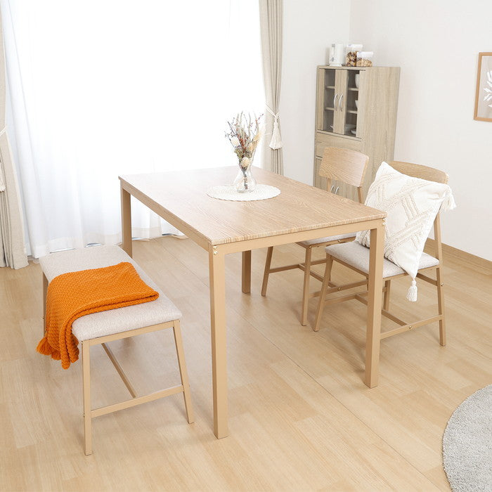 マリー ダイニング セット4点 ベージュカラー D01392-4 BE ベｰジュ 幅1100×奥行700×高さ720mm fj-52361の画像