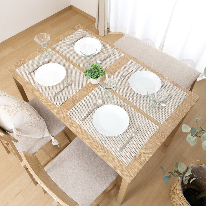 マリー ダイニング セット4点 ベージュカラー D01392-4 BE ベｰジュ 幅1100×奥行700×高さ720mm fj-52361の画像