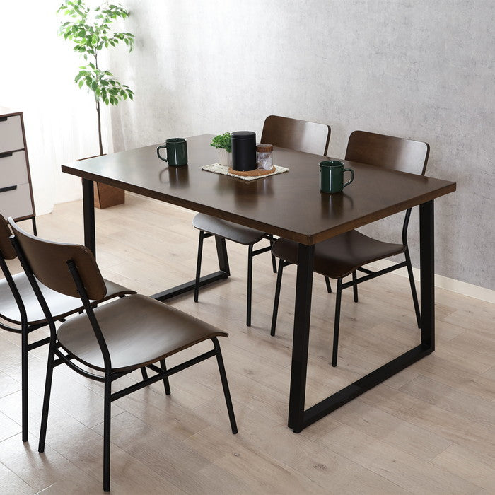 DECO ダイニングテーブル ブラウン 幅1400×奥行800×高さ720 fj-52431の画像