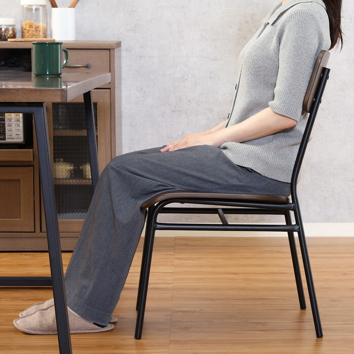 ダイニングチェア DECO ブラウン 完成品 W450×D550×H800mm 5kg fj-52433の画像