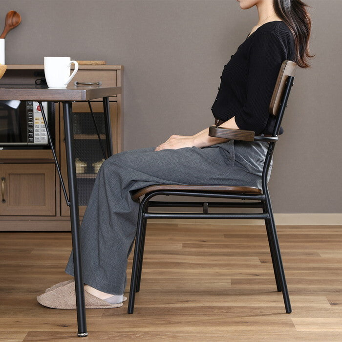 ダイニングチェア MILLIE ブラウン 完成品 W595×D550×H800mm 5.2kg fj-52434の画像