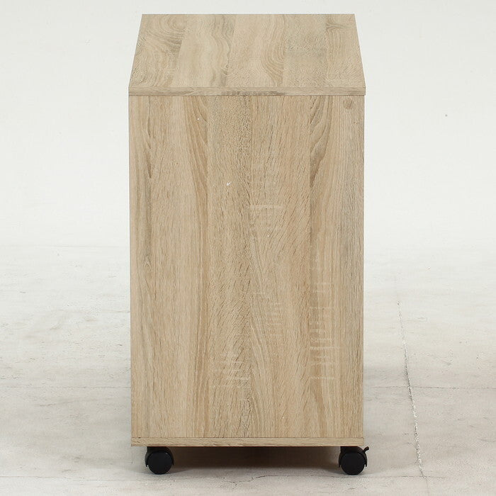 マルチワゴン 引き出し1杯タイプ オーク 組立品 W800×D396×H675mm 22.5kg fj-52491の画像