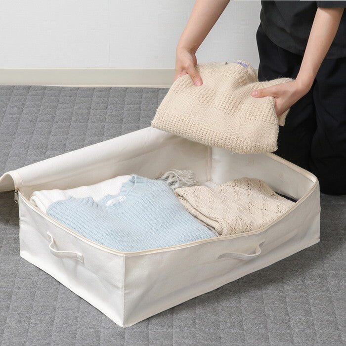 収納ケース 魅せる S アイボリー 完成品 W590×D390×H180mm 0.4kg fj-52866の画像