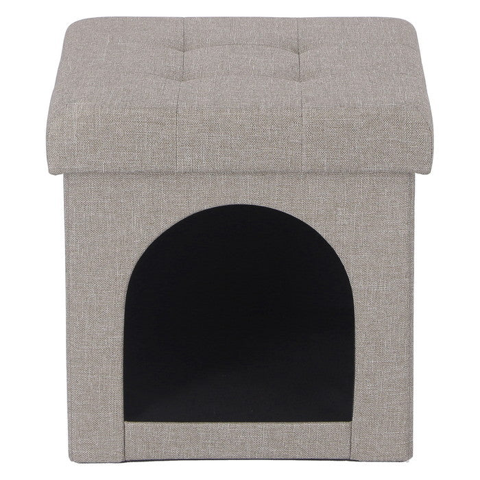 ペットハウス 犬小屋 スツール mini 30cm ライトグレー 幅300×奥行300×高さ300 fj-53701の画像