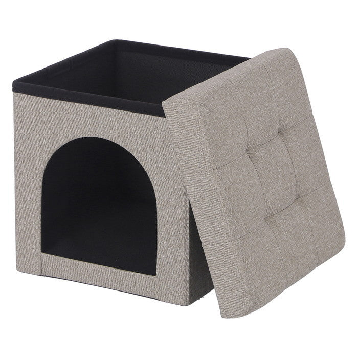 ペットハウス 犬小屋 スツール mini 30cm ライトグレー 幅300×奥行300×高さ300 fj-53701の画像