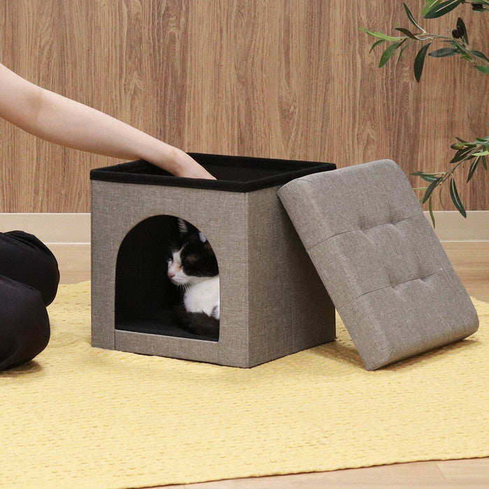 ペットハウス 犬小屋 スツール mini 30cm ライトグレー 幅300×奥行300×高さ300 fj-53701の画像