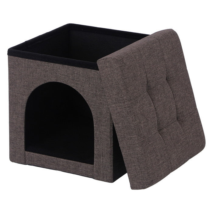 ペットハウス 犬小屋 スツール mini 30cm チャコール 幅300×奥行300×高さ300 fj-53702の画像