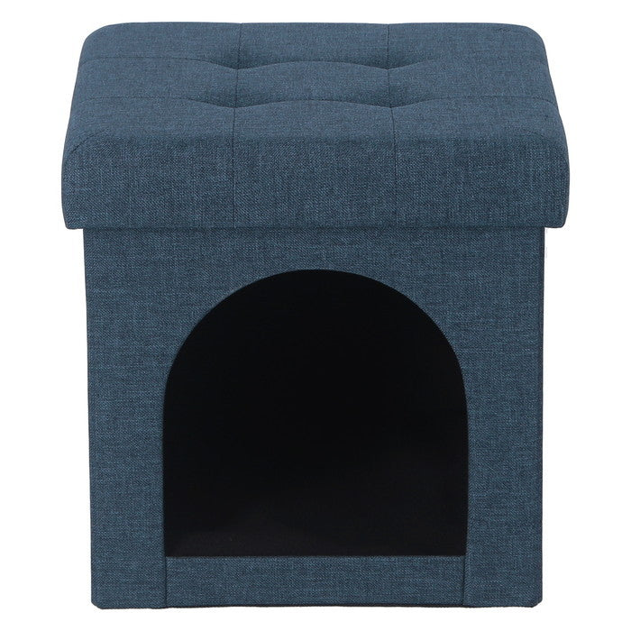 ペットハウス 犬小屋 スツール mini 30cm ネイビー 幅300×奥行300×高さ300 fj-53703の画像