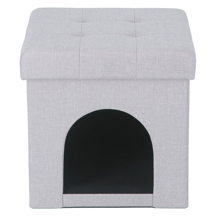 ペットハウス 犬小屋 スツール 38cm グレー グレー 幅380×奥行380×高さ380 fj-53707の画像