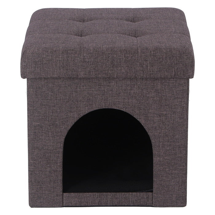 ペットハウス 犬小屋 スツール 38cm チャコール 幅380×奥行380×高さ380 fj-53708の画像