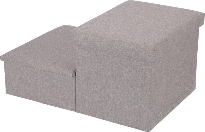 収納付きペットステップ ライトグレー ライトグレー 幅590×奥行400×高さ300mm fj-53722の画像