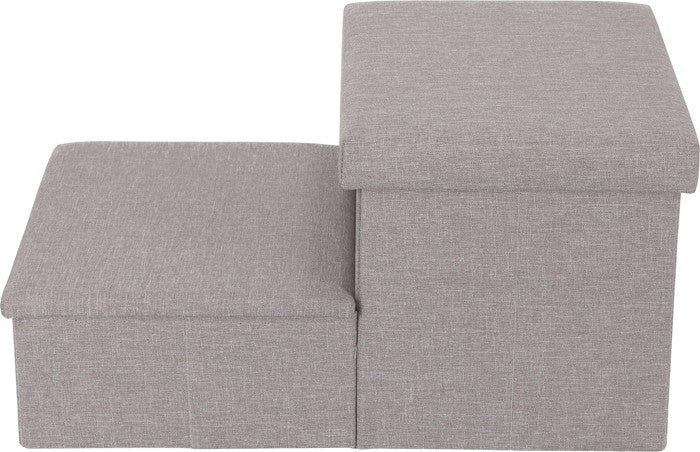 収納付きペットステップ ライトグレー ライトグレー 幅590×奥行400×高さ300mm fj-53722の画像