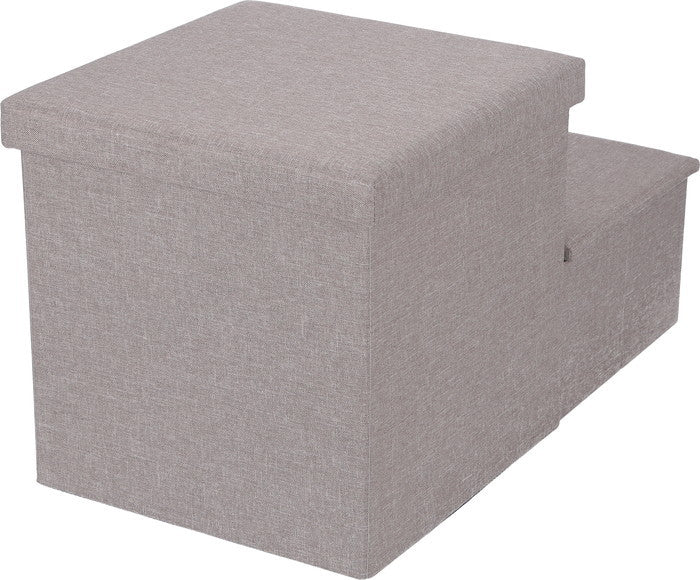 収納付きペットステップ＆ハウス ライトグレー ライトグレー 幅690×奥行390×高さ390mm fj-53724の画像