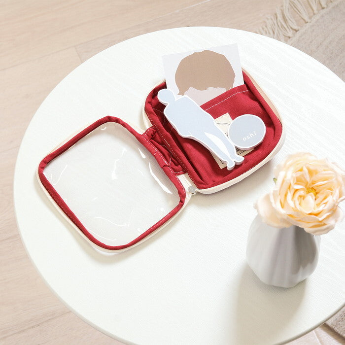 アクスタケース 推し活 レッド 完成品 W130×D10×H155mm 0.03kg fj-53941の画像