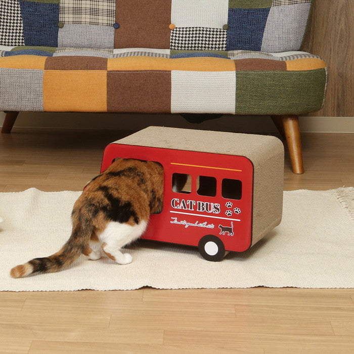 猫用 ネコ用 爪とぎ ロンドンバス 68131 レッド 幅450×奥行230×高さ270 fj-54226の画像