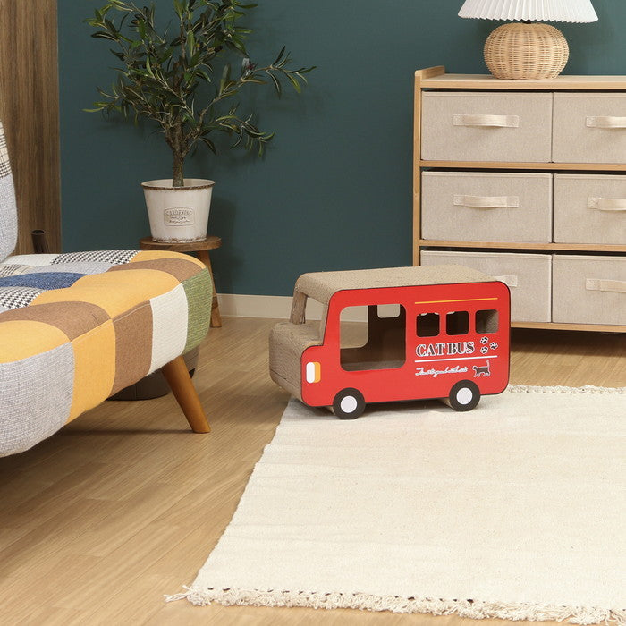 猫用 ネコ用 爪とぎ ロンドンバス 68131 レッド 幅450×奥行230×高さ270 fj-54226の画像