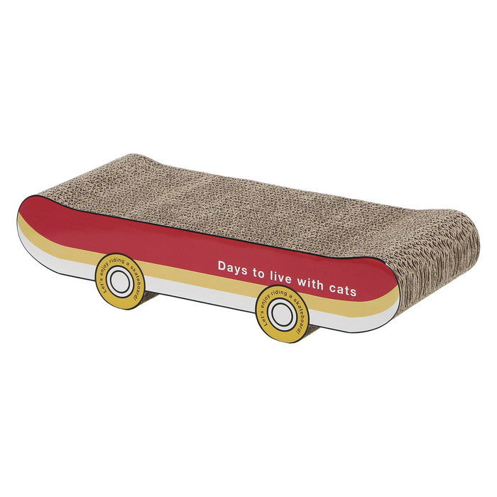 猫用 ネコ用 爪とぎ スケボー 68132 レッド 幅420×奥行190×高さ90 fj-54227の画像