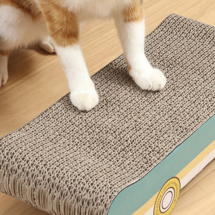 猫用 ネコ用 爪とぎ スケボー 68132 レッド 幅420×奥行190×高さ90 fj-54227の画像