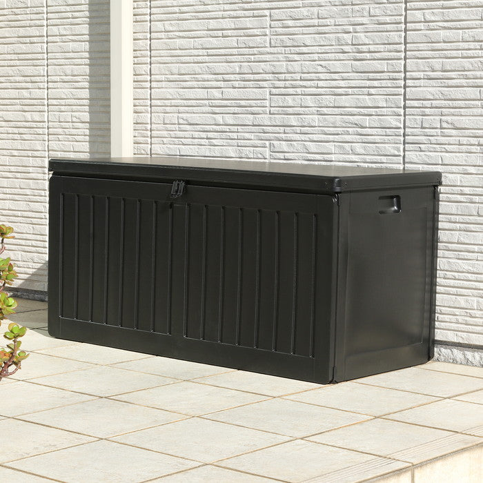 収納BOXベンチ BK 270L 38357 FB-7272 ブラック 幅1090×奥行515×高さ550mm fj-55253の画像