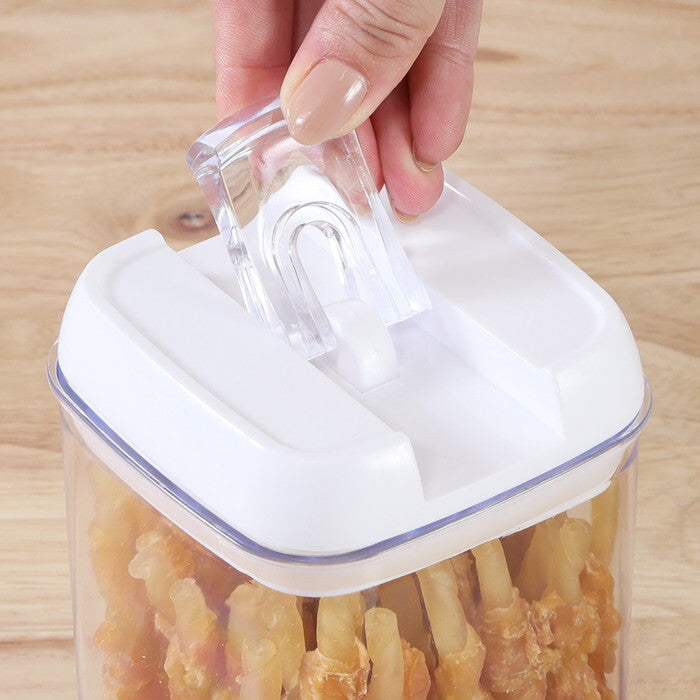 フードストッカー ペット用 800ml クリア 完成品 W100×D100×H140mm 0.2kg fj-56352の画像