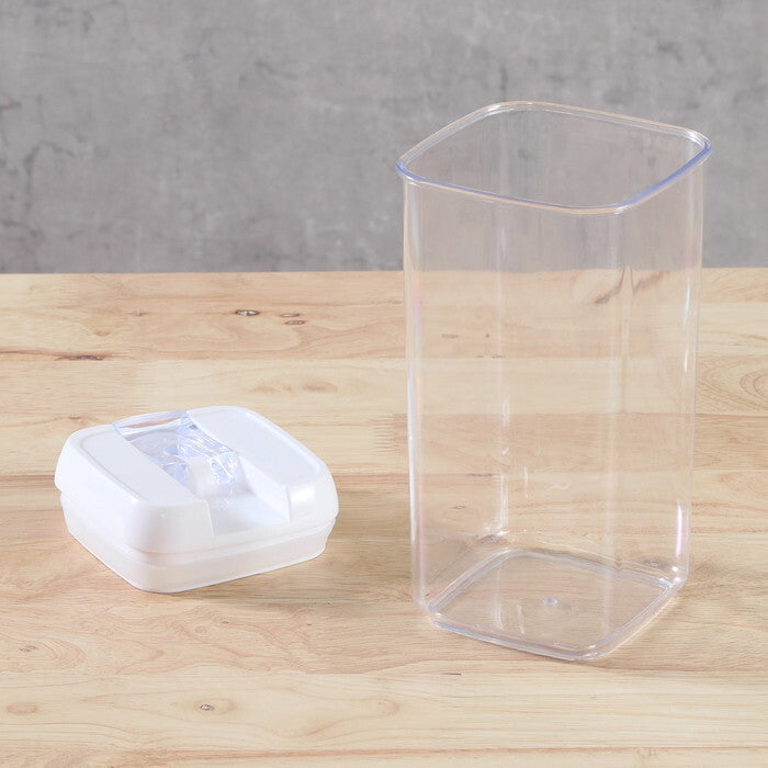 フードストッカー ペット用 1100ml クリア 完成品 W100×D100×H200mm 0.3kg fj-56353の画像