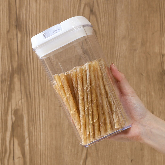 フードストッカー ペット用 1100ml クリア 完成品 W100×D100×H200mm 0.3kg fj-56353の画像