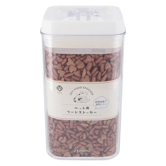 フードストッカー ペット用 2300ml クリア 完成品 W125×D125×H230mm 0.4kg fj-56354の画像