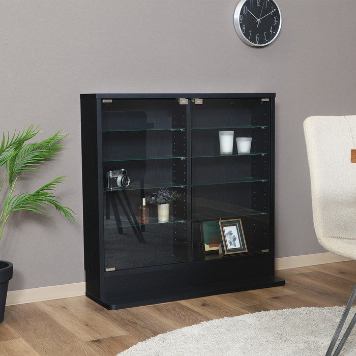 コレクション ラック TOR ロータイプ BK ブラック 幅900×奥行295×高さ900 fj-57081の画像