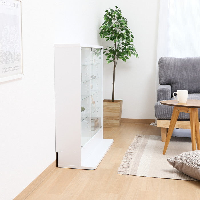 コレクション ラック TOR ロータイプ WH ホワイト 幅900×奥行295×高さ900 fj-57082の画像