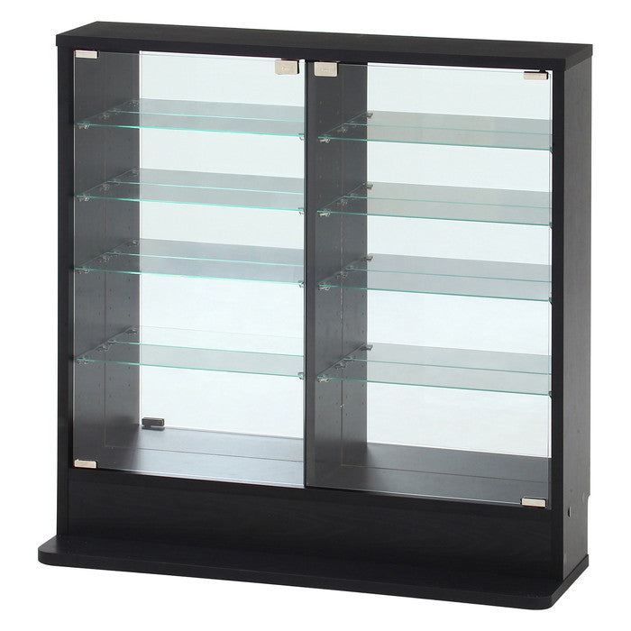 コレクション ラック TOR ロータイプ ミラー付き BK ブラック 幅900×奥行295×高さ900 fj-57083の画像