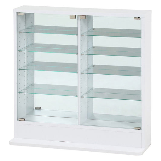 コレクション ラック TOR ロータイプ ミラー付き WH ホワイト 幅900×奥行295×高さ900 fj-57084の画像