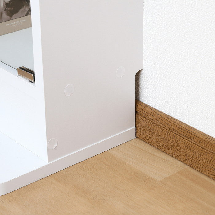 コレクション ラック TOR ロータイプ ミラー付き WH ホワイト 幅900×奥行295×高さ900 fj-57084の画像