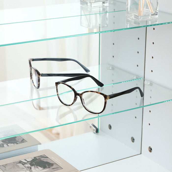 コレクション ラック TOR ハイタイプ ミラー付き WH ホワイト 幅485×奥行295×高さ1800 fj-57088の画像