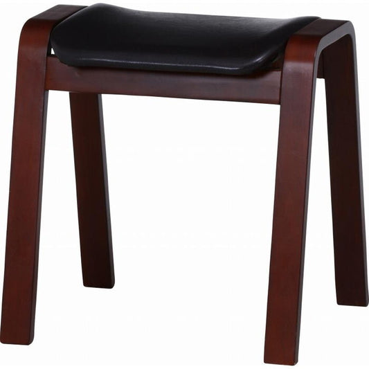 スツール 曲木 ハイ CF-406 DBR PU BR 75318 ダークブラウン ブラウン 完成品 W440×D395×H450mm 3kg fj-58031の画像