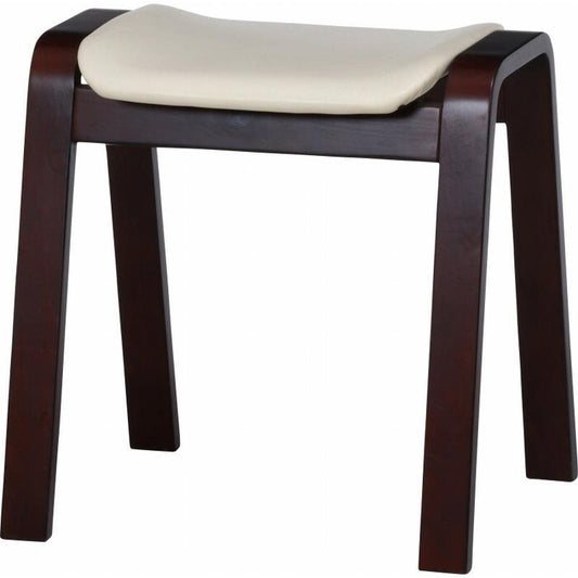 スツール 曲木 ハイ CF-406 DBR PU IV 75319 ダークブラウン アイボリー 完成品 W440×D395×H450mm 3kg fj-58032の画像
