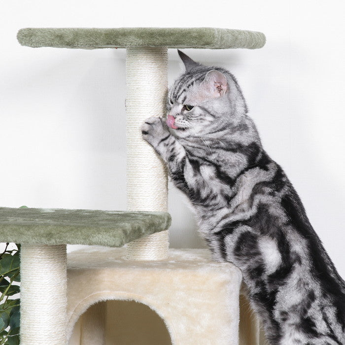 ねこの休ら木 レオ ZJS-165974-2GR グリｰン 幅650×奥行590×高さ1495mm fj-58204の画像