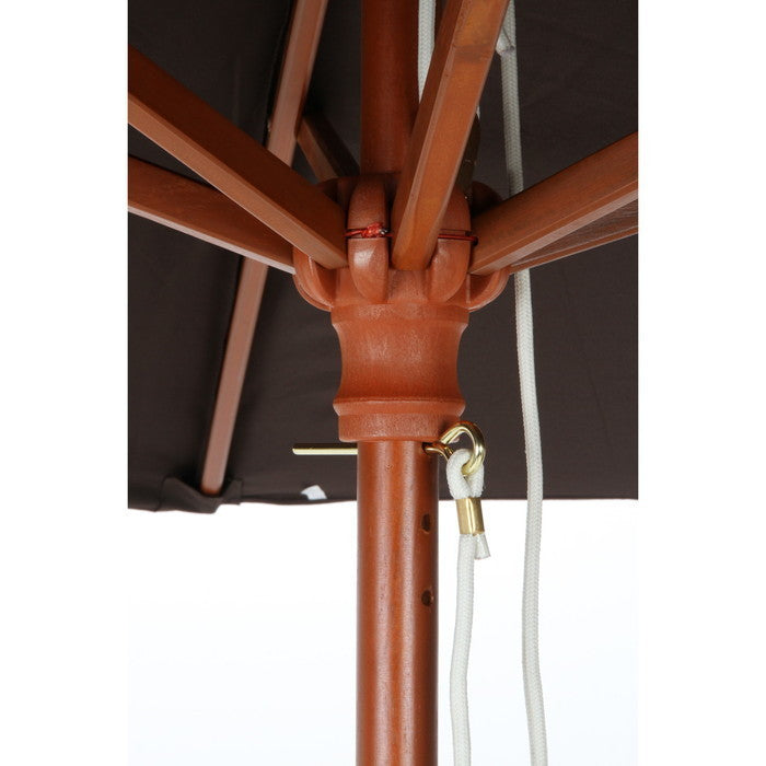 木製パラソル ガーデンパラソル 210cm ブラウン 210BR パラソルのみ ベース別売り fj-60160の画像