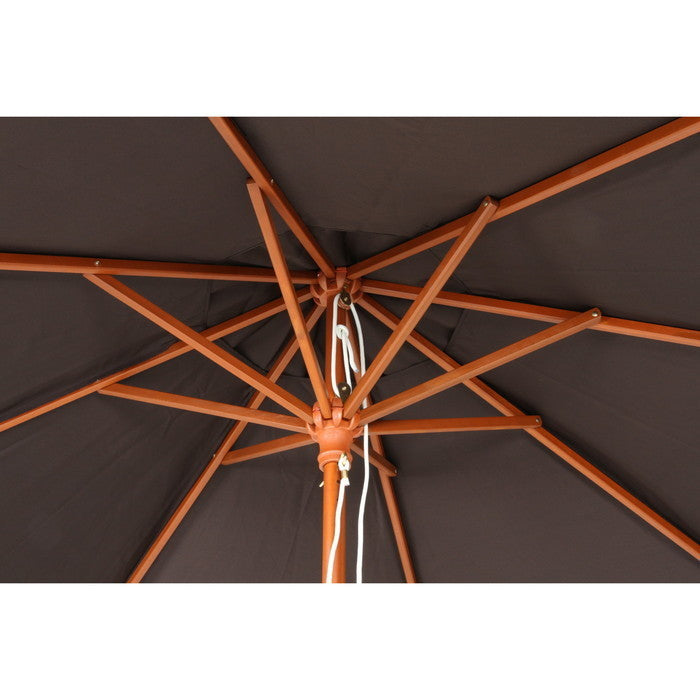 木製パラソル ガーデンパラソル 210cm ブラウン 210BR パラソルのみ ベース別売り fj-60160の画像