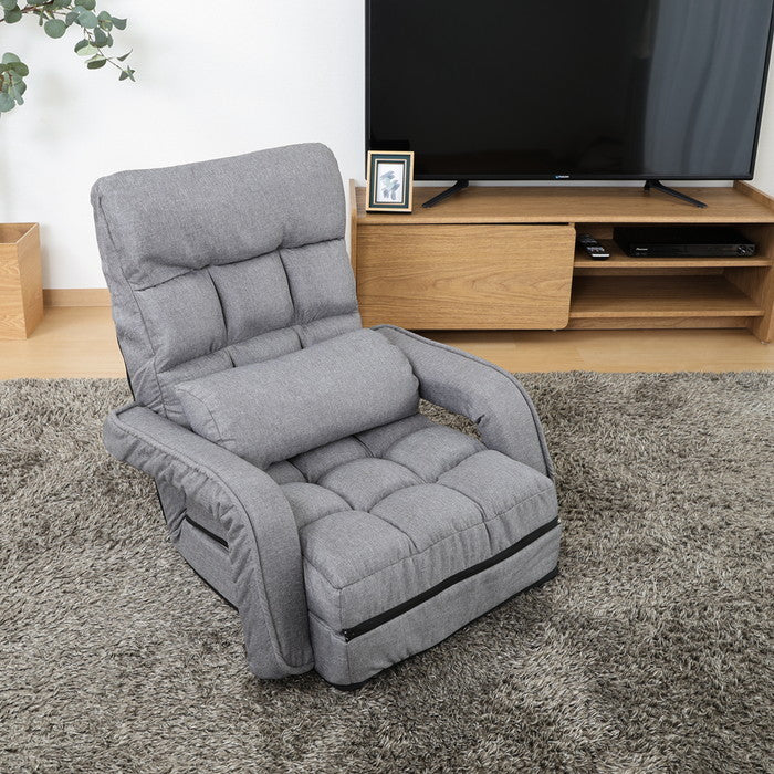 4WAY座椅子 GY FB-CR-751 GY グレｰ 幅670×奥行580?1660×高さ700mm fj-60283の画像