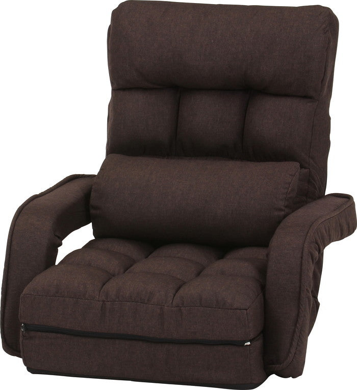 4WAY座椅子 BR FB-CR-751 BR ブラウン 幅670×奥行580?1660×高さ700mm fj-60284の画像