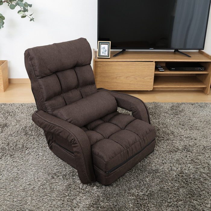 4WAY座椅子 BR FB-CR-751 BR ブラウン 幅670×奥行580?1660×高さ700mm fj-60284の画像