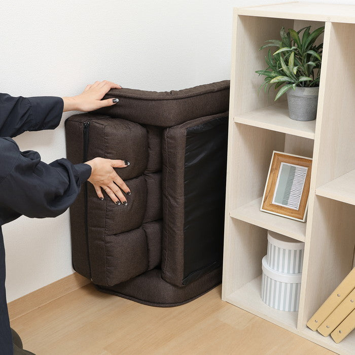 4WAY座椅子 BR FB-CR-751 BR ブラウン 幅670×奥行580?1660×高さ700mm fj-60284の画像