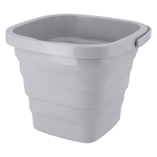 折りたたみバケツ 5L グレー 完成品 W252×D260×H200mm 0.398kg fj-60683の画像