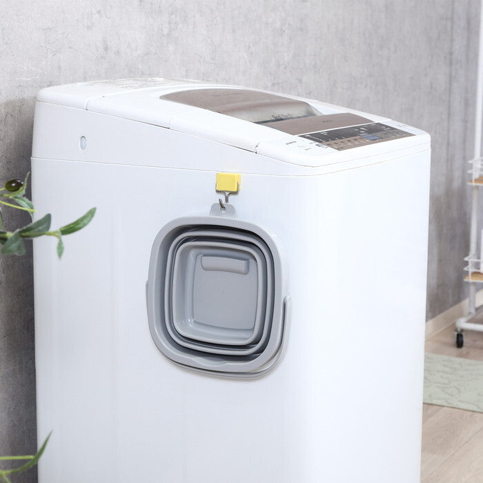 折りたたみバケツ 5L グレー 完成品 W252×D260×H200mm 0.398kg fj-60683の画像