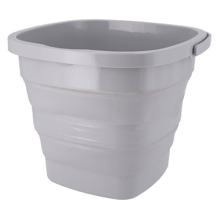 折りたたみバケツ 10L グレー 完成品 W305×D315×H247mm 0.604kg fj-60685の画像