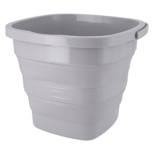 折りたたみバケツ 10L グレー 完成品 W305×D315×H247mm 0.604kg fj-60685の画像