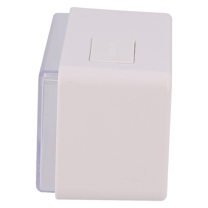 置時計 電波デジタル レトロポップWH ホワイト 完成品 W127×D58×H63mm 0.175kg fj-60694の画像